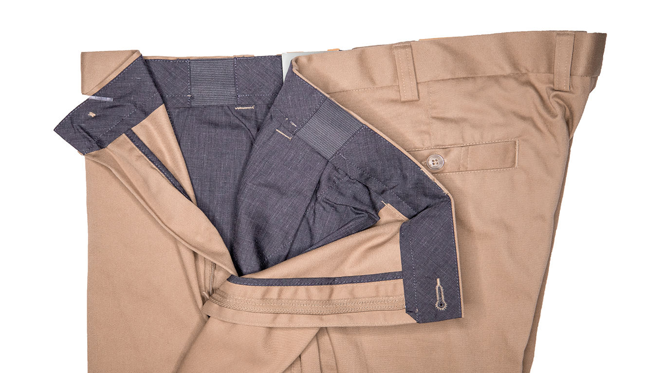 Men's side shop elastic khaki pants